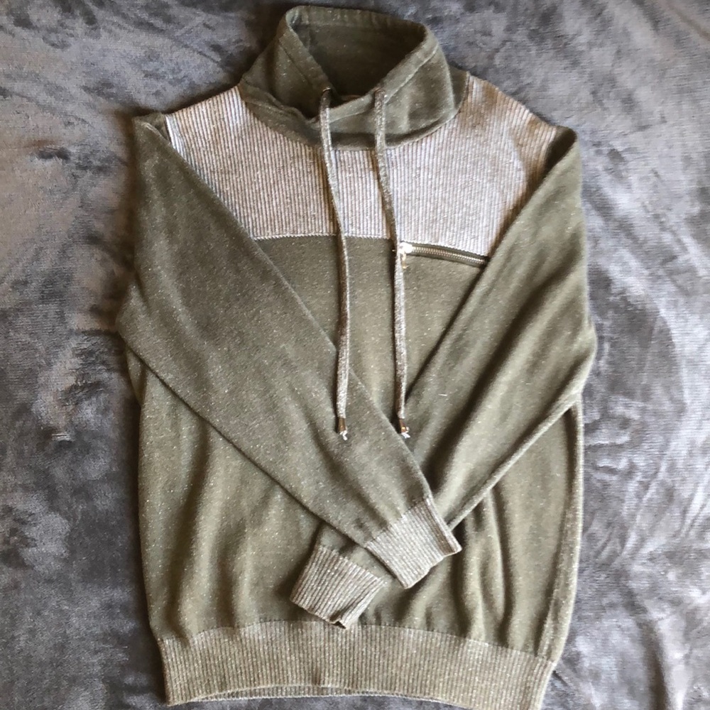 Green XIOS Stand Collar Pullover